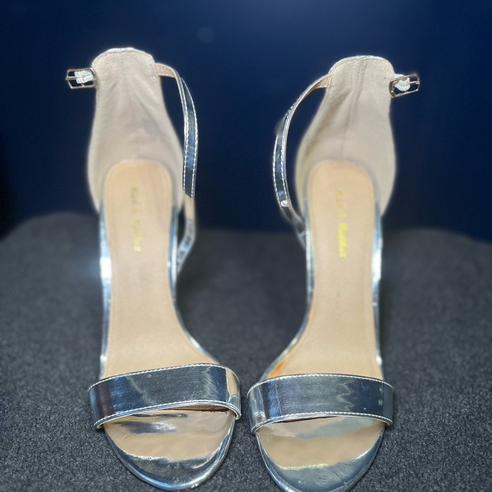 Elegant Silver Women's Heels